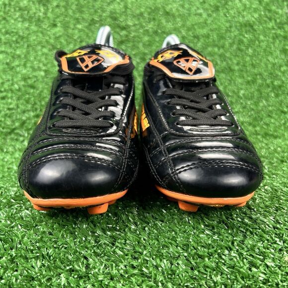 Vizari Blaze FG Soccer Cleats Youth 11.5C Black Orange Firm Ground Shoes Flames - Picture 6 of 16